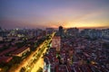 Aerial view of Hanoi cityscape at Hoang Quoc Viet street, Cau Giay district, Hanoi