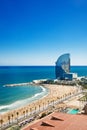 Aerial view of the Harbor district in Barcelona