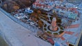 Aerial view of Harbour and lighthouse in Kolobrzeg, Poland. Royalty Free Stock Photo