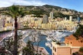 Aerial view of harbour Monaco, Monte Carlo. French riviera panorama