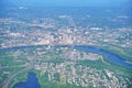 Aerial view of Hartford down town Royalty Free Stock Photo