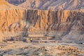 Aerial view of Hatshepsut Temple at sunrise, Luxor, Egypt Royalty Free Stock Photo