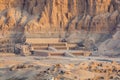 Aerial view of Hatshepsut Temple at sunrise, Luxor, Egypt Royalty Free Stock Photo