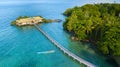 Aerial view of Hatta island in Indonesia