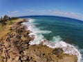 Aerial view of Hawaiian Coastline Royalty Free Stock Photo