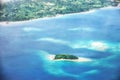 Aerial view of the heart-shaped island of Tavarua