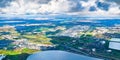 Aerial view of Heathrow Airport in London, UK