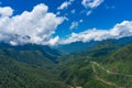 Aerial view of Heaven Gate mountain valley in Vietnam