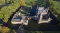 Aerial view on the Heeswijk Castle Royalty Free Stock Photo