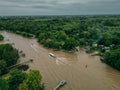 aerial View from the helicopter for Tigre, Buenos Aires, Argentina Royalty Free Stock Photo