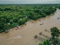 aerial View from the helicopter for Tigre, Buenos Aires, Argentina Royalty Free Stock Photo