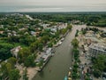 aerial View from the helicopter for Tigre, Buenos Aires, Argentina Royalty Free Stock Photo