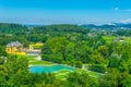 Aerial view of the Hellbrunn palace and surrounding park near Salzburg, Austria....IMAGE Royalty Free Stock Photo