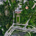 Aerial view of the Helsinki botanical garden