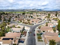 Aerial view of Hemet city in the San Jacinto Valley in Riverside County, California Royalty Free Stock Photo