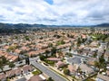 Aerial view of Hemet city in the San Jacinto Valley in Riverside County, California Royalty Free Stock Photo