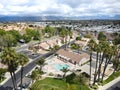 Aerial view of Hemet city in the San Jacinto Valley in Riverside County, California Royalty Free Stock Photo