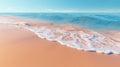 Aerial view of high resolution sea waves splashing onto the beach, captivating natural scene