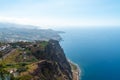 Aerial view from the highest viewpoint Cabo Girao in Funchal, Madeira, Portugal