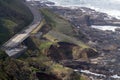 Aerial view of Highway 101 at Cape Perpetua along the coast of Oregon, USA Royalty Free Stock Photo