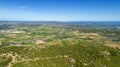 Aerial view of the A9 highway in the Corbieres