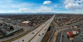 Aerial View of I70 in Denver Colorado Royalty Free Stock Photo