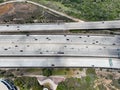 Aerial view of highway interchange and junction, San Diego Freeway interstate 5