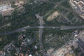 Aerial View of Highway Intersection In Magdeburg Royalty Free Stock Photo