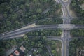 Aerial View of Highway Intersection In Magdeburg Royalty Free Stock Photo