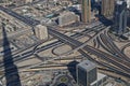 Aerial view of a highway junction