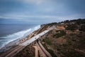 Aerial View Of Highway Near Torrey Pines State Beach, Del Mar, San Diego California Royalty Free Stock Photo