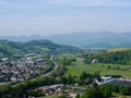 Aerial view of A55 highway in North Wales Royalty Free Stock Photo