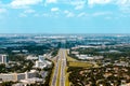 Aerial view of the highway and Orlando cityscape Royalty Free Stock Photo