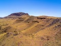 Aerial view of hiking path leading towards top of Mount Bruce at Karijini National Park Royalty Free Stock Photo