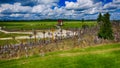 Aerial view of Hill of Crosses, Lithuania Royalty Free Stock Photo