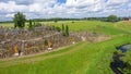 Aerial view of Hill of Crosses, Lithuania Royalty Free Stock Photo