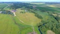 Aerial view of Hill of Crosses, Lithuania Royalty Free Stock Photo