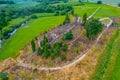 Aerial view of Hill of Crosses near Lithuanian town Siauliai