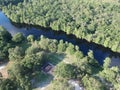 Aerial view of Hillsborough river in Tampa