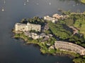 Aerial View of Hilo Hotels and Gardens Royalty Free Stock Photo