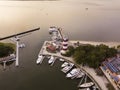 Aerial view of Hilton Head, South Carolina and Harbour Town Royalty Free Stock Photo