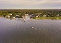 Aerial view of Hilton Head, South Carolina and Harbour Town Royalty Free Stock Photo