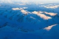 Aerial view of himalaya mountain range covered with snow from ai Royalty Free Stock Photo