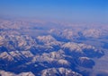 Aerial view of Himalaya peaks, India Royalty Free Stock Photo