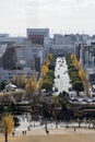 Aerial view of Himeji downtown from Himeji castle in Hyogo, Japan Royalty Free Stock Photo