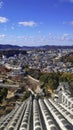 Aerial view of Himeji residence downtown from Himeji castle in Hyogo, Japan Royalty Free Stock Photo