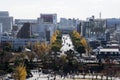 Aerial View of Himeji residence downtown from Himeji castle in Hyogo Kansai Japan Royalty Free Stock Photo