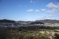 Aerial View of Himeji residence downtown from Himeji castle in Hyogo Kansai Japan Royalty Free Stock Photo