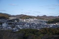 Aerial view of Himeji residence downtown from Himeji castle in Hyogo Kansai Japan Royalty Free Stock Photo