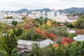 Aerial View of Himeji residence downtown from Himeji castle in Hyogo, Kansai, Japan Royalty Free Stock Photo